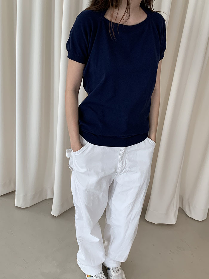 00's "Miu Miu" viscose rayon back button Blouse 복제