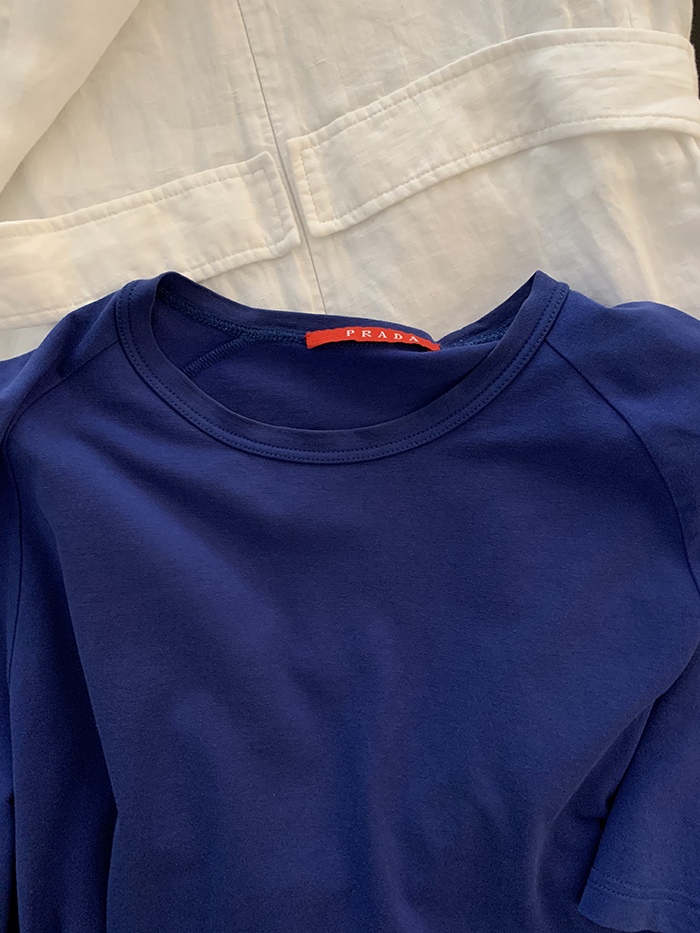 00's "PRADA" striped Kint 복제