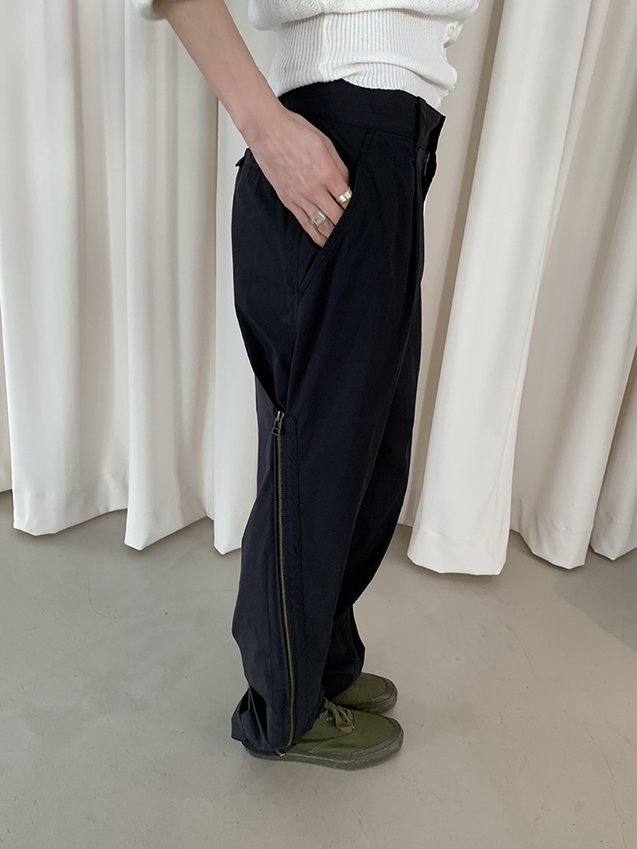 80's "ISSEY MIYAKE" side zip wide Pants (Archive)