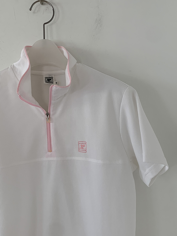 90's "Courreges" Cotton zip-up Top 복제