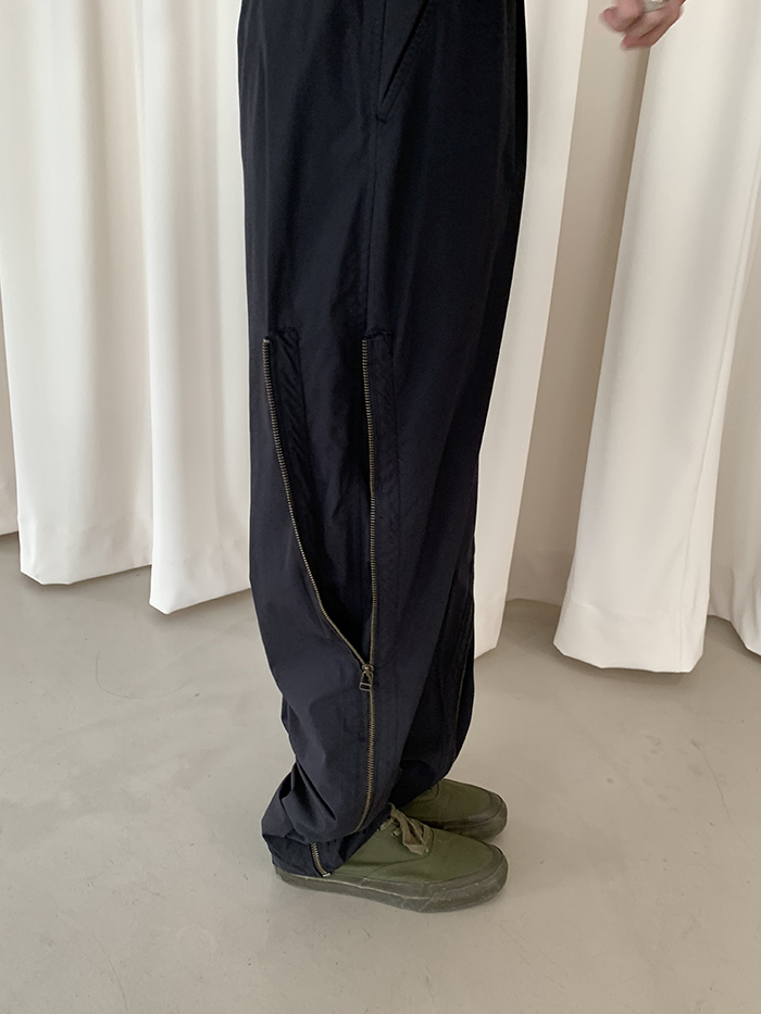 80's "ISSEY MIYAKE" side zip wide Pants (Archive)