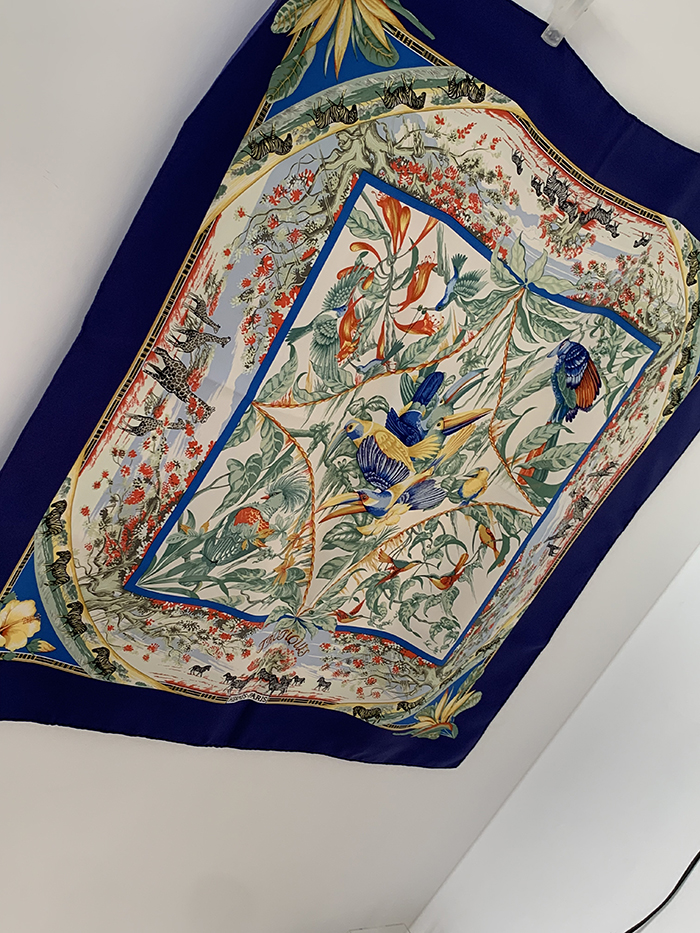 80's "Hermes Pourvu qu'on ait l'ivresse" Silk Scarf 복제