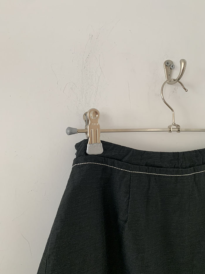 80's "Valentino" Leather Skirt 복제 복제