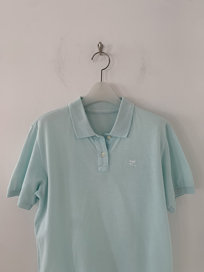 90's "Courreges" Cotton Pique Knit 복제