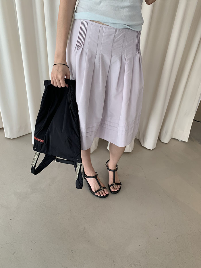 00's "Prada" cotton Button Skirt 복제