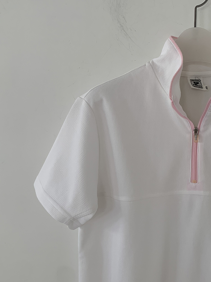 90's "Courreges" Cotton zip-up Top 복제