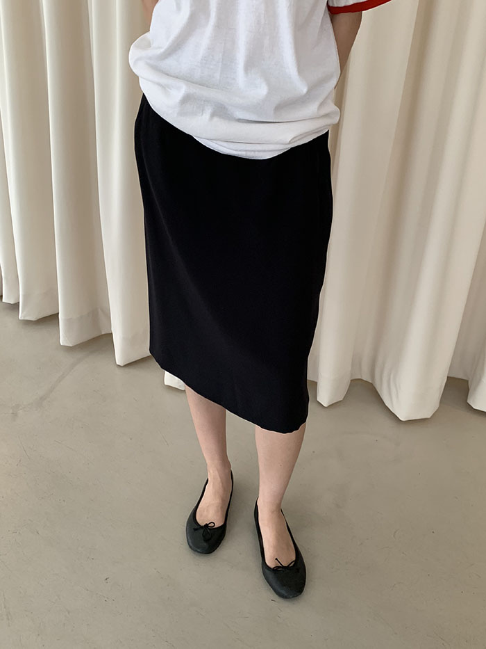 00's "Giorgio Armani" Black Skirt 복제