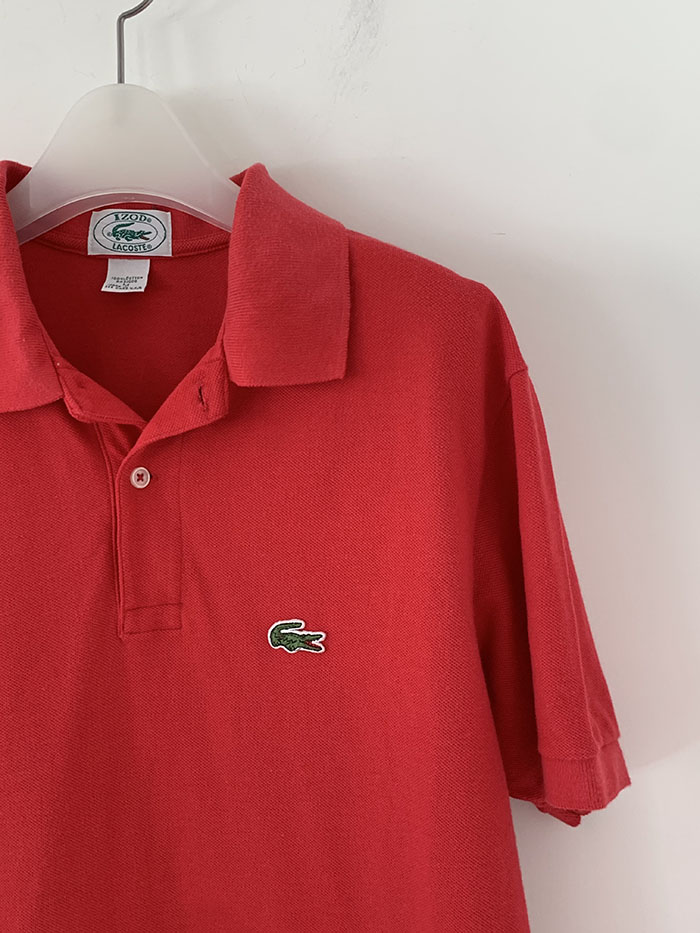 80's "Lacoste" USA Cotton Pique Shirt