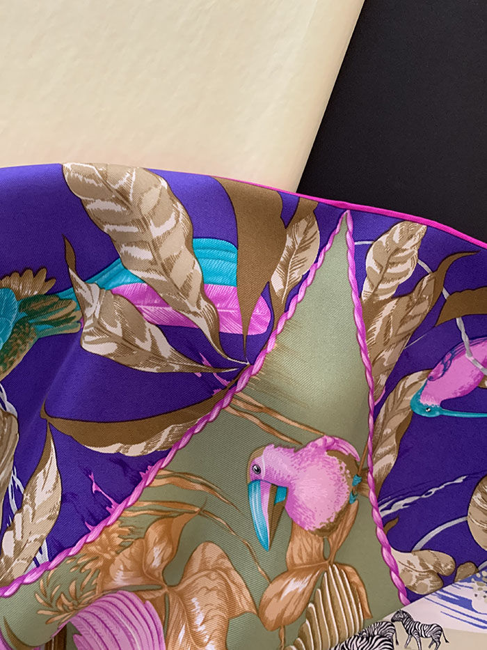 90-00's "Hermes" Silk Scarf 복제