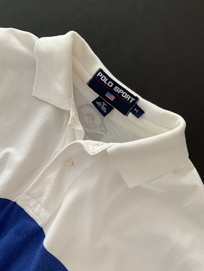 90's "Polo Sport Ralph Lauren" cotton Pique Knit (Rare Design) 복제