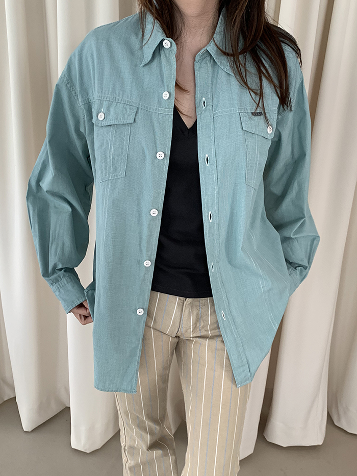 80's "WORK SHOP by Yohji Yamamoto" cotton pocket Shirt