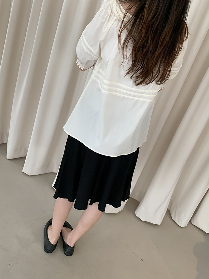 00's "miumiu" viscose rayon back button Blouse 복제