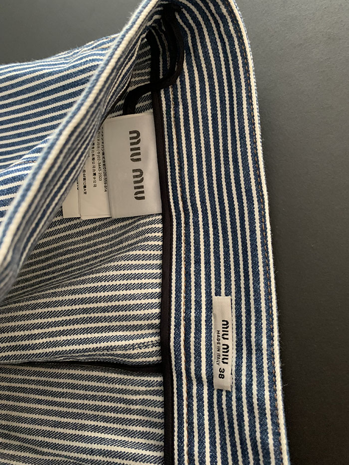 2016s "miumiu" Denim Stripe Skirt