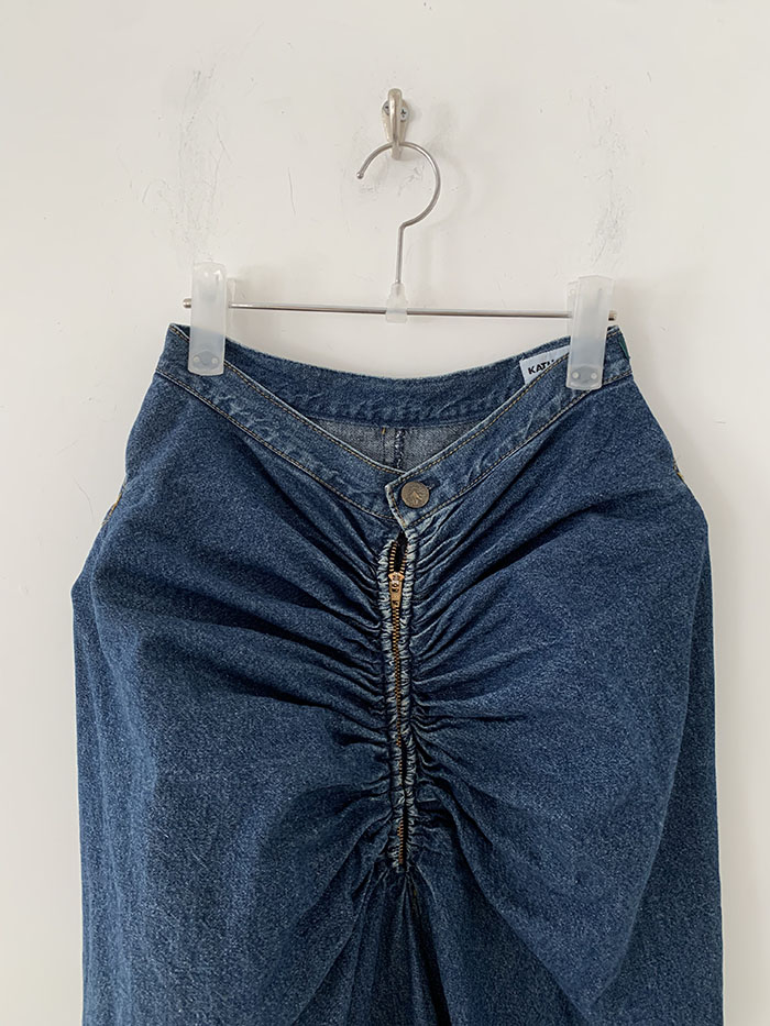 2016s "miumiu" Denim Stripe Skirt 복제