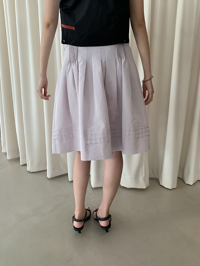 00's "Prada" cotton Button Skirt 복제