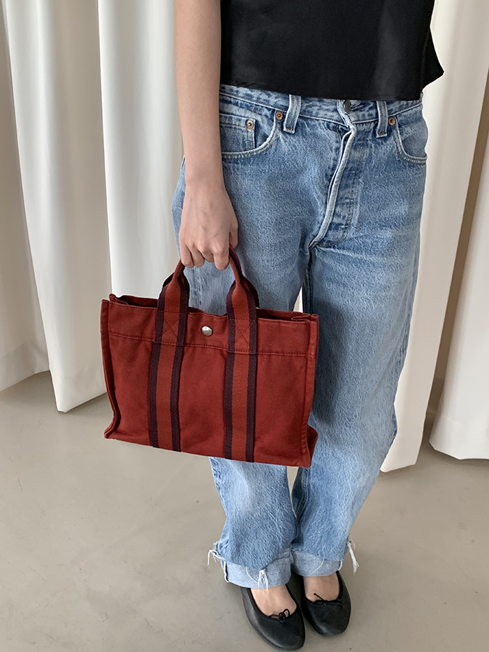 Vintage "Hermes" Fourre Tout Bag (Distressed) 복제 복제