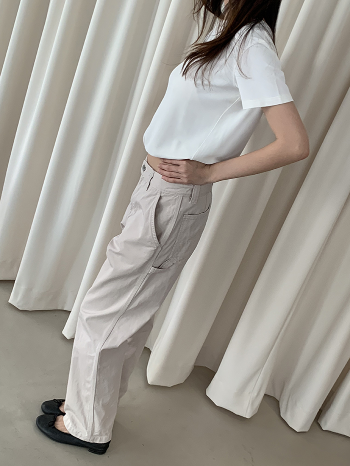 00's "PRADA" rayon x nylon crop Top