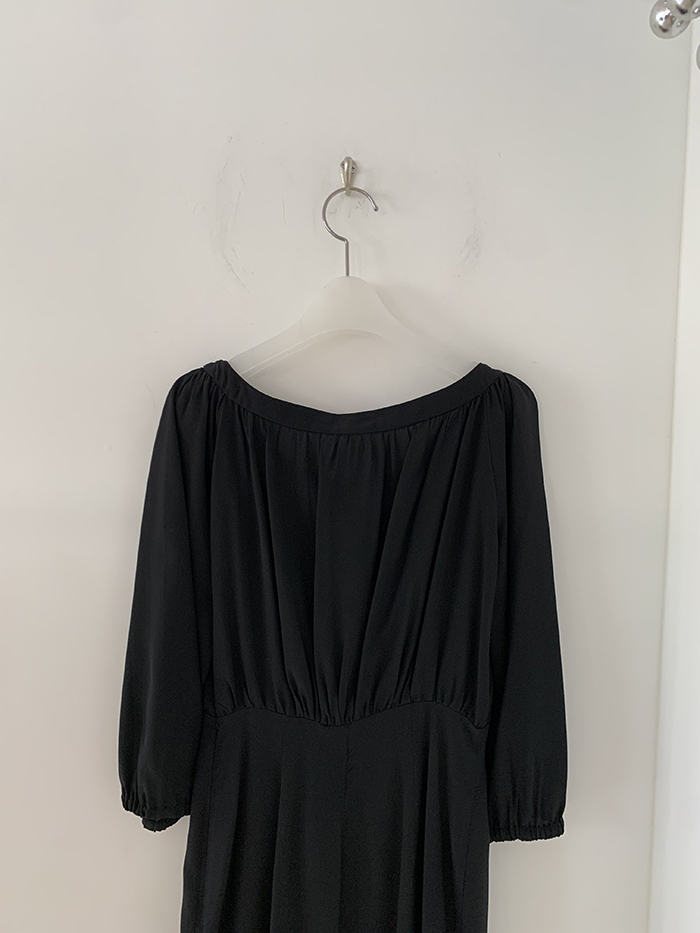00's "Miu Miu" viscose rayon back button Blouse 복제