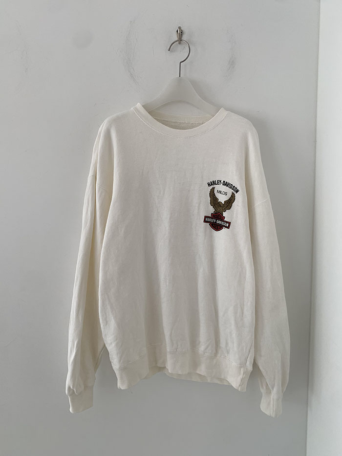 80's "Harley Davidson" embroidery patch Sweatshirt (Rare Design) 복제