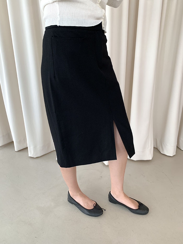 00's "JIL SANDER" wool check Skirt 복제