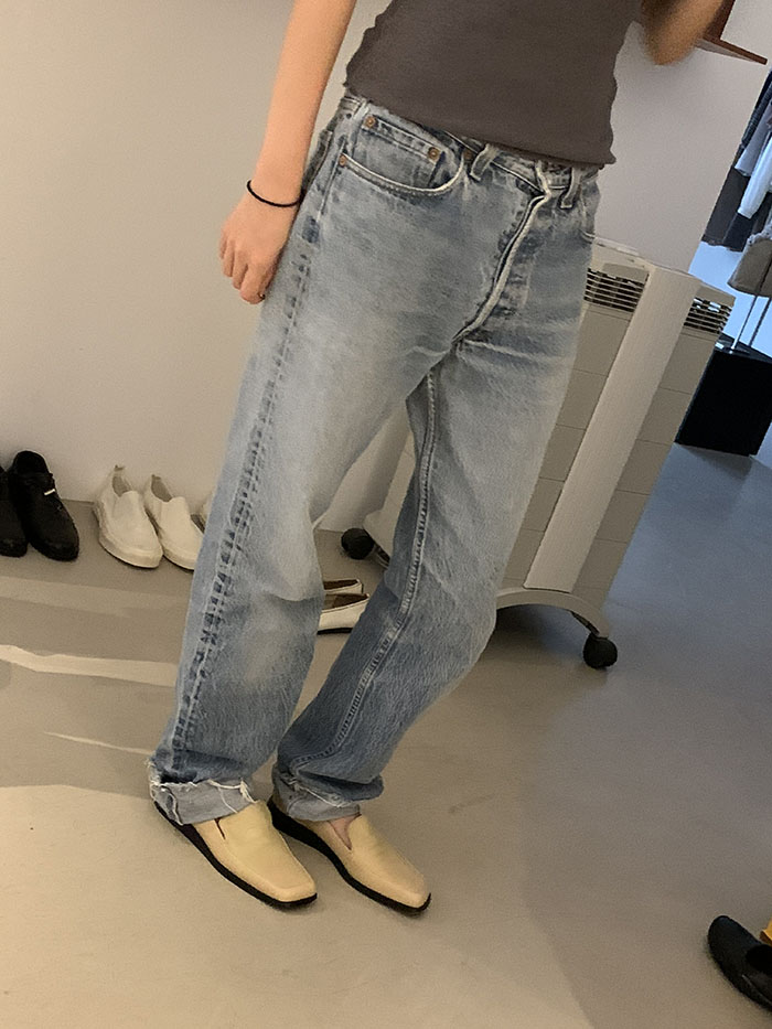00s "Hermes" Logo Leather Shoes 복제 복제