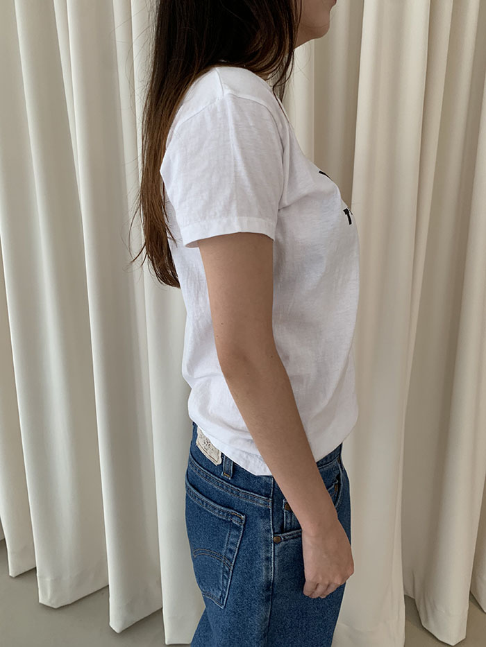 90's "Asahi Ladies Tennis" cotton T-shirt 복제