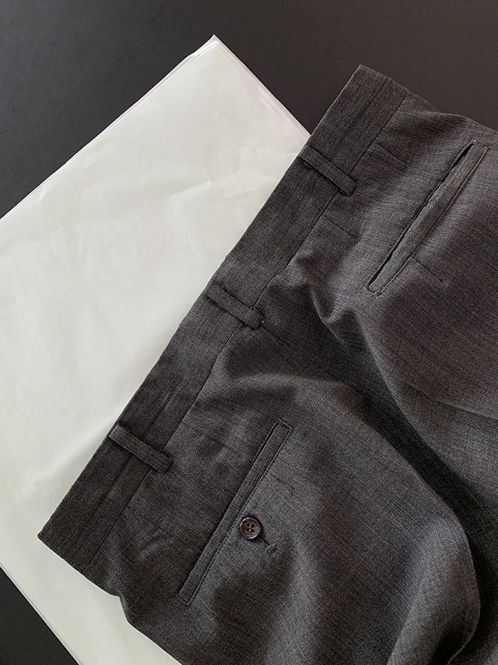 90's "Comme des Garcons Homme Plus" Banding wide turn-up Pants (season 1991) 복제