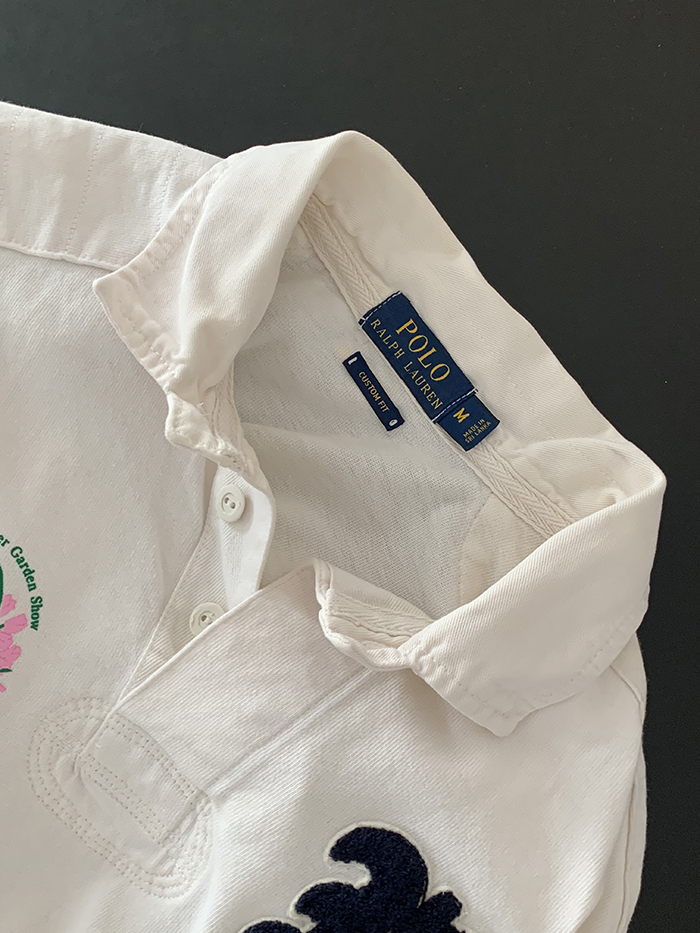 Vintage "Melbourne Flower Gaarden Show" by Polo Ralph Lauren Rugby" Pique Shirt 복제