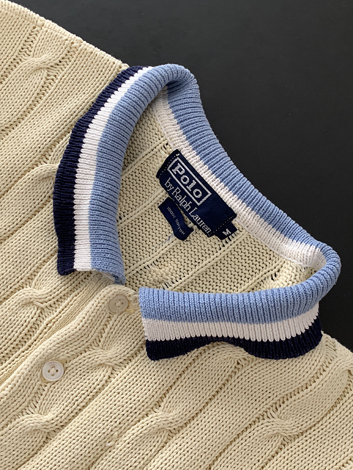 90's "Polo Sport Ralph Lauren" cotton Pique Knit (Rare Design) 복제