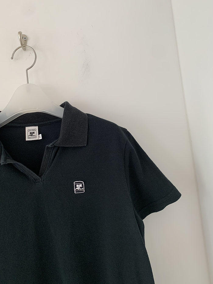 90's "Courreges" cotton Pique Knit 복제