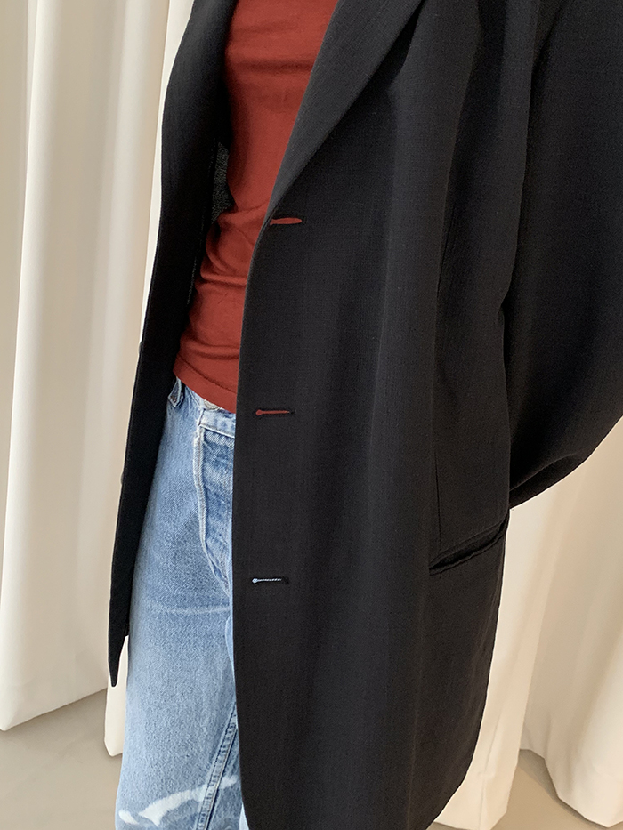 00's "Giorgio Armani" Three buttons linen Jacket