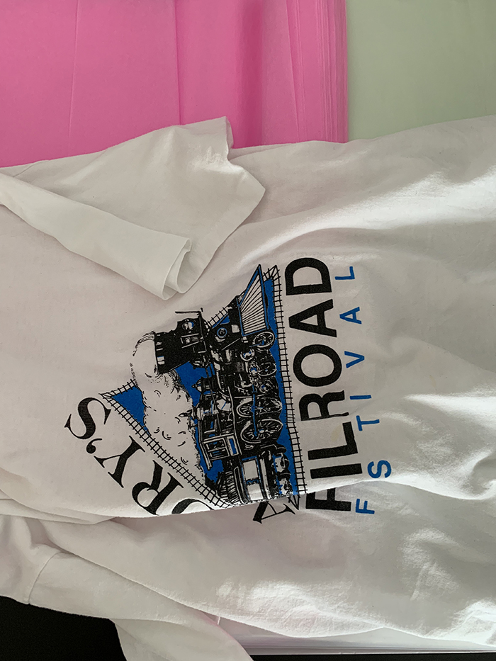 90's "RAIL ROAD" USA T-shirt