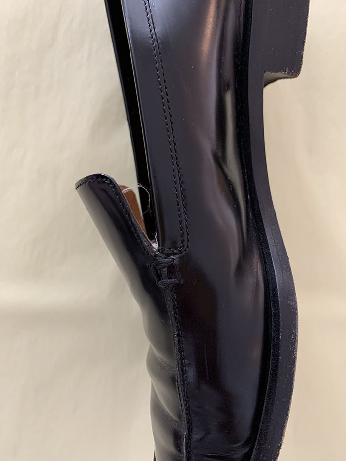 00s "Hermes" Logo Leather Loafer Shoes