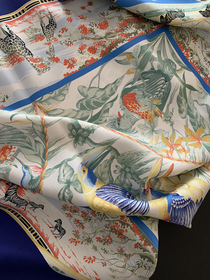 80's "Hermes Pourvu qu'on ait l'ivresse" Silk Scarf 복제