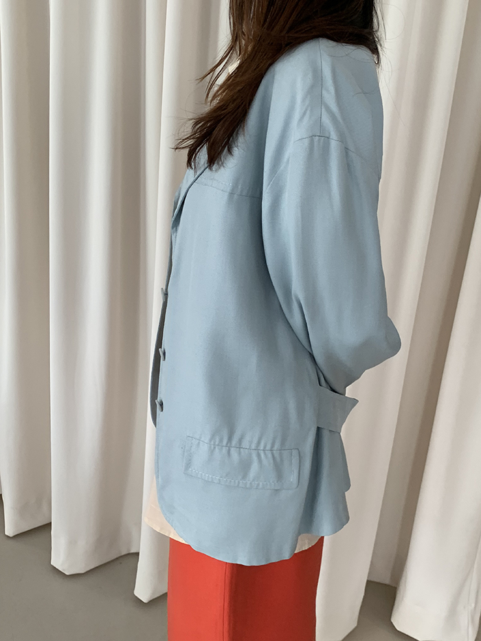 00's "PRADA" blue short Jacket