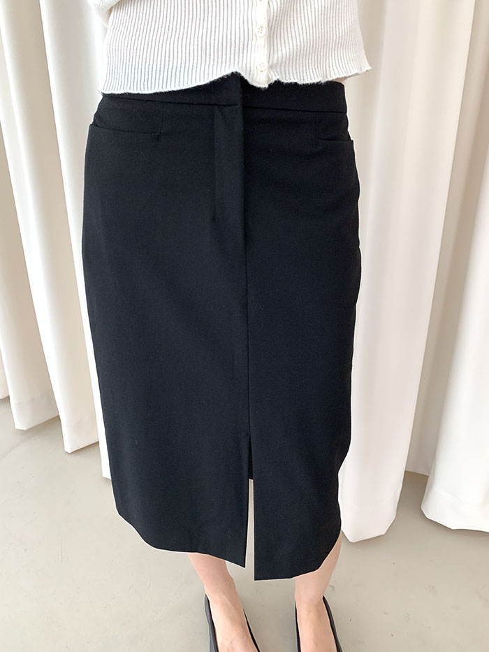 00's "JIL SANDER" wool check Skirt 복제