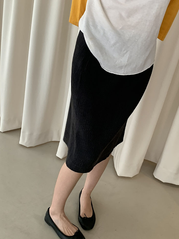 00's "Dries Van Noten" silk see through skirt 복제