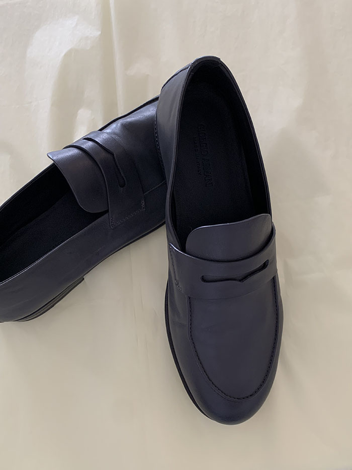 "Giorgio Armani" Calf Leather Loafer Shoes