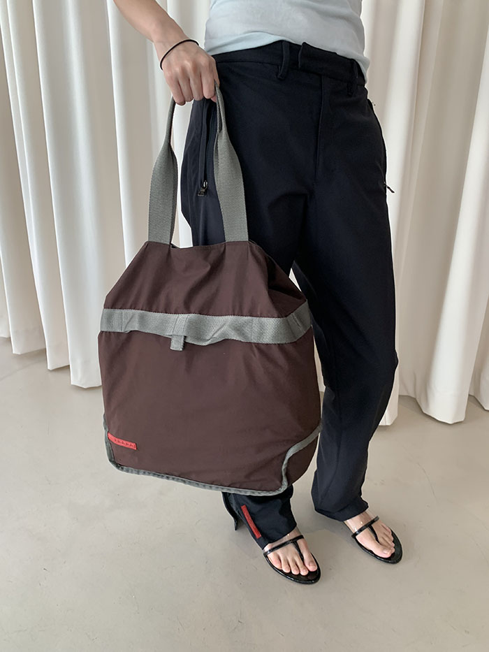 90's "PRADA Sport" Tote Bag (Rare Design) ๋ณต์ 