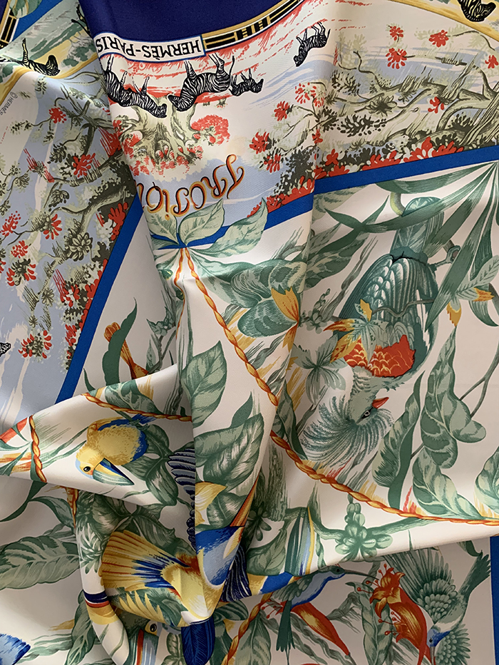 80's "Hermes Pourvu qu'on ait l'ivresse" Silk Scarf 복제