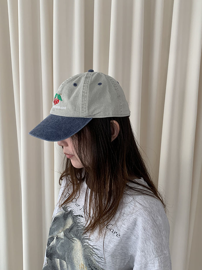 (new product) "Cherry Country Club" Cap sand/blue (two-tone)