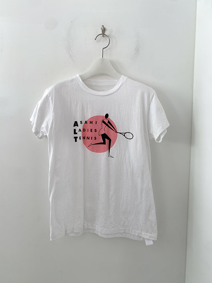 90's "Asahi Ladies Tennis" cotton T-shirt 복제