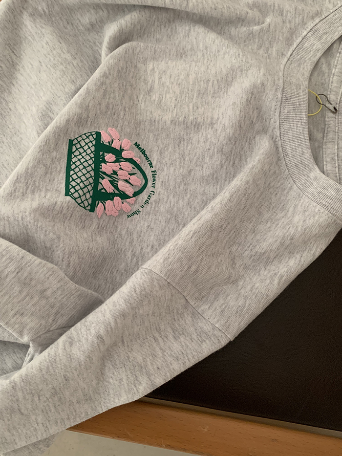 (new product) "Melbourne Flower Garden Show" T-shirt (Ash Gray)