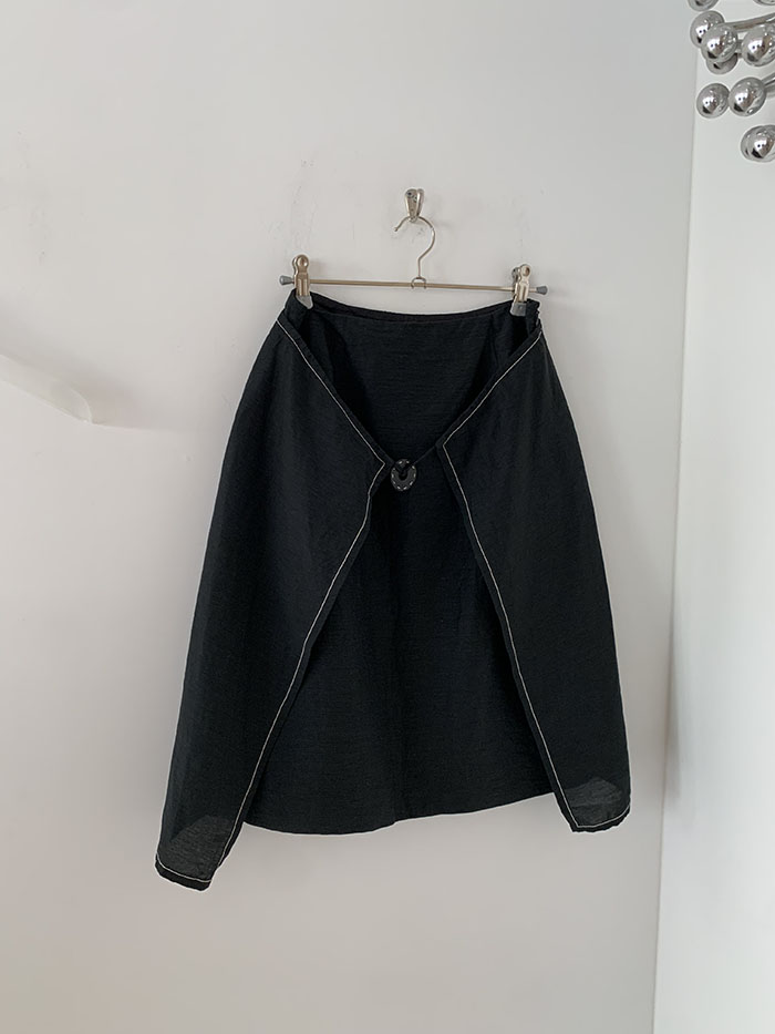 80's "Valentino" Leather Skirt 복제 복제