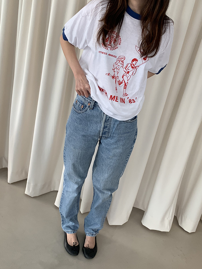 (Deadstock) 80's "Champion" USA Ringer T-shirt