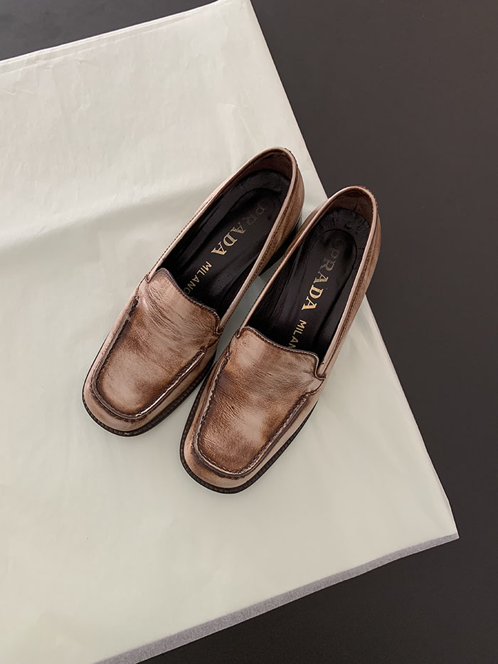 (Deadstock) 00's "PRADA" Flat Shoes