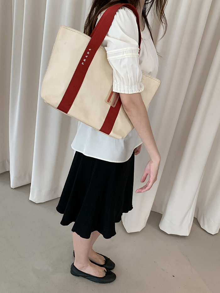 (Deadstock) 00's "PRADA" Canvas tote Bag
