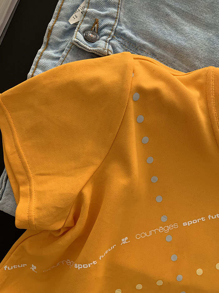 90's Courreges cotton T-shirt 복제 복제