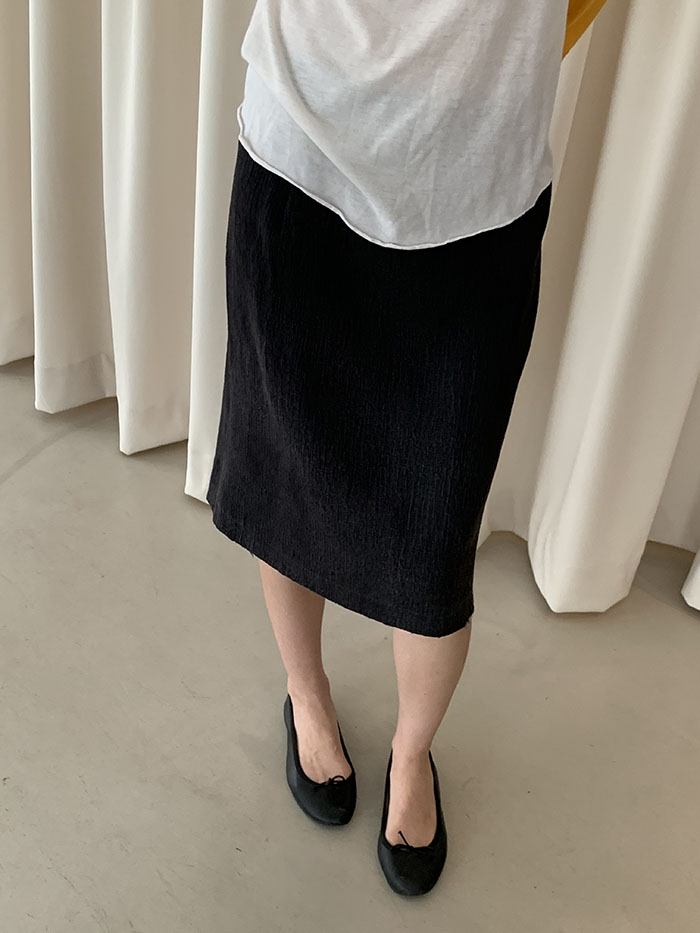 00's "Dries Van Noten" silk see through skirt 복제