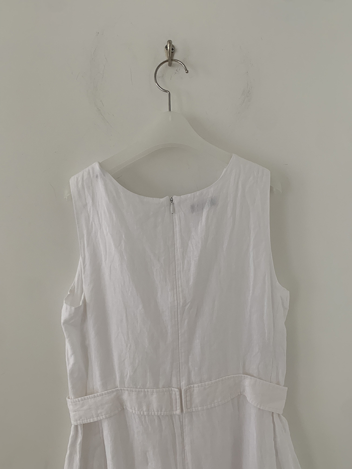 00's "Emporio Armani" linen white Dress